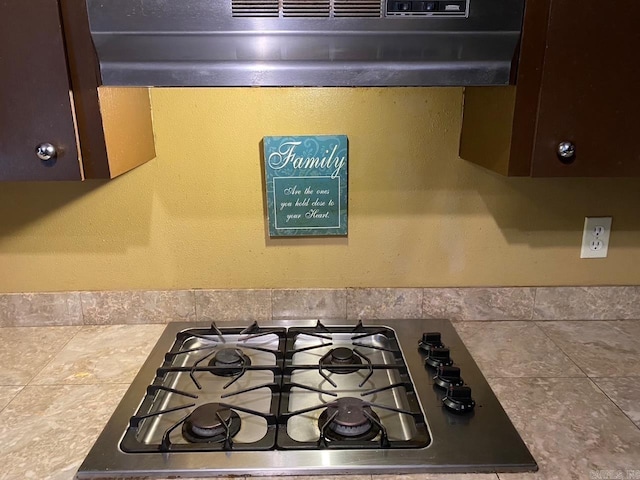 room details with stainless steel gas stovetop