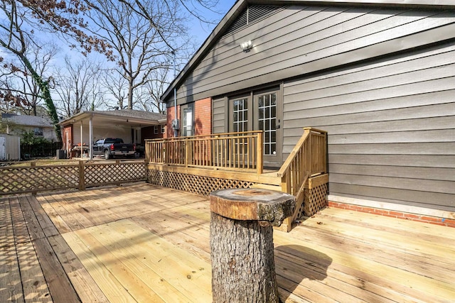 view of wooden terrace