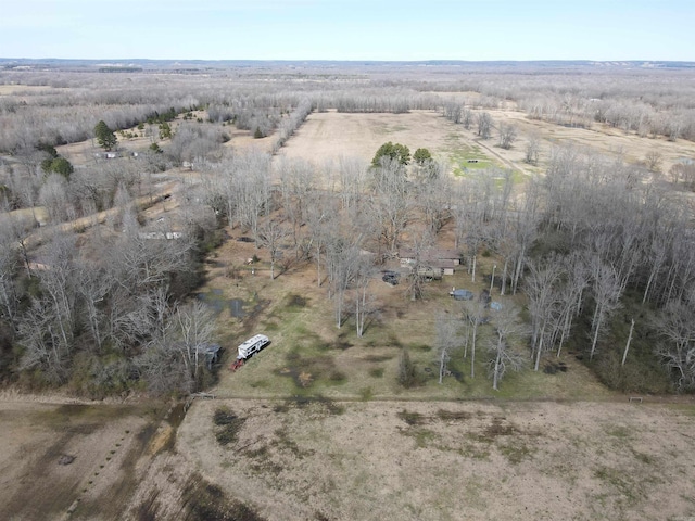 bird's eye view with a rural view