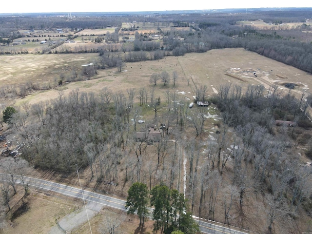 drone / aerial view featuring a rural view