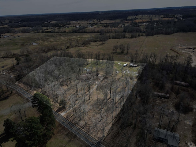 bird's eye view featuring a rural view