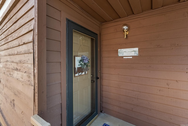 view of doorway to property