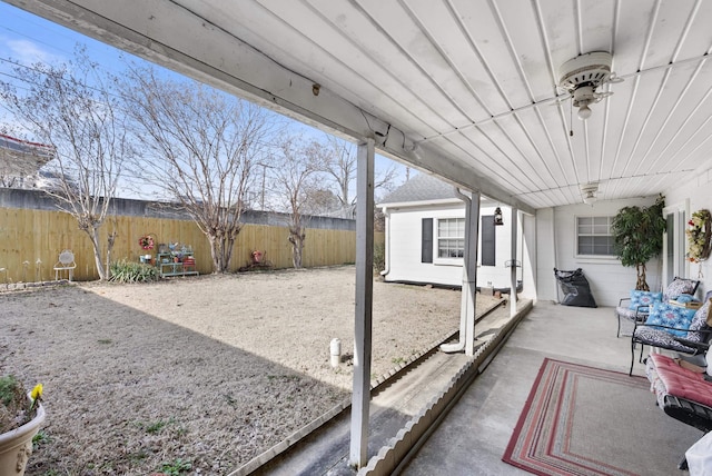 view of patio / terrace with fence