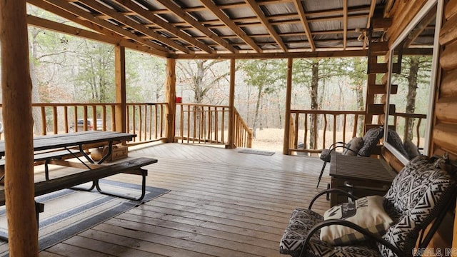 view of sunroom / solarium