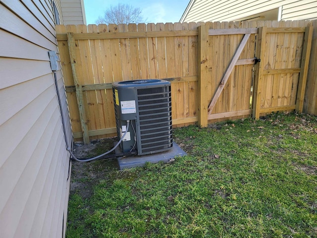 details with fence and cooling unit