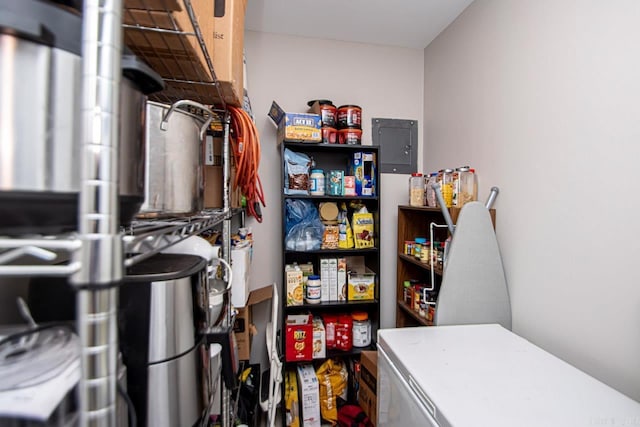 pantry with electric panel