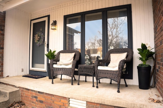 view of patio featuring covered porch