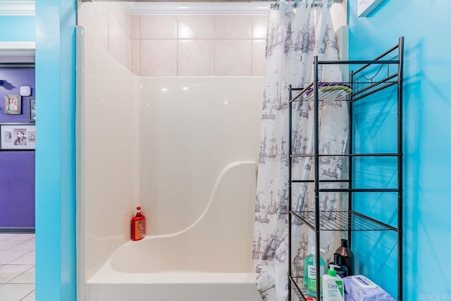 full bathroom with shower / bath combo