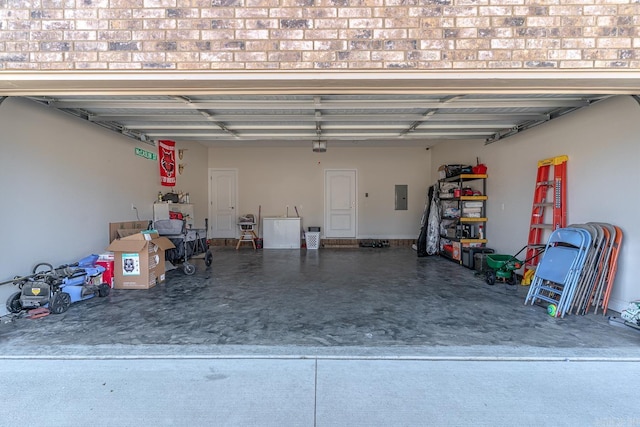 garage featuring electric panel