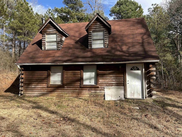 log home with log exterior