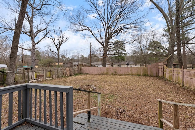 3215 Katherine St, Little Rock, AR 72204 - view of yard with a fenced backyard and a wooden deck