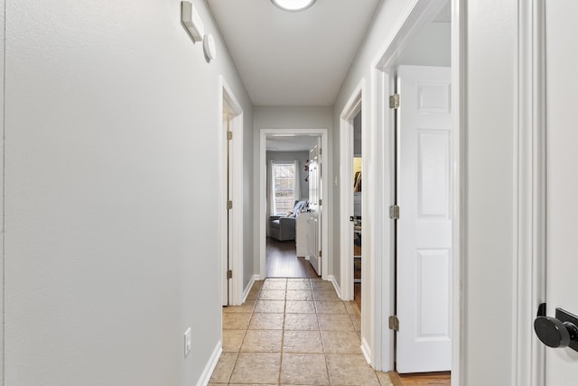 corridor with baseboards