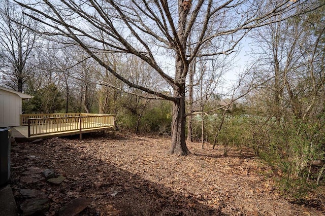 view of yard featuring a deck