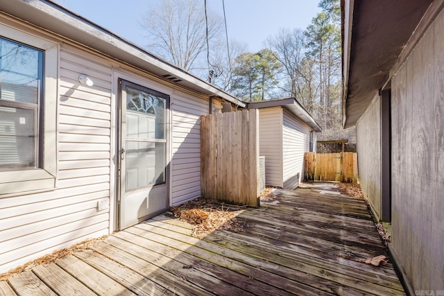 deck with fence