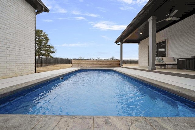100 W End St, Beebe, AR 72012 - view of swimming pool featuring a fenced backyard and outdoor lounge area
