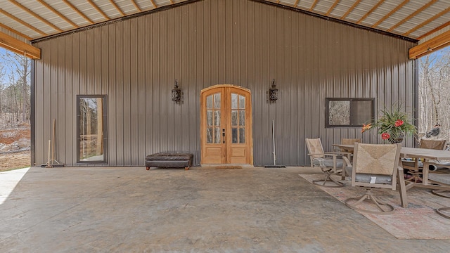 view of patio featuring outdoor dining area