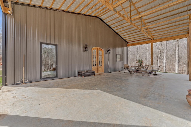 view of patio / terrace with french doors and outdoor dining area