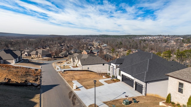 aerial view featuring a residential view