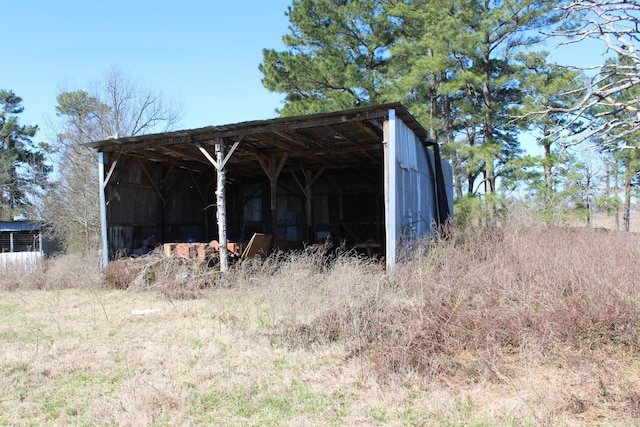 view of pole building