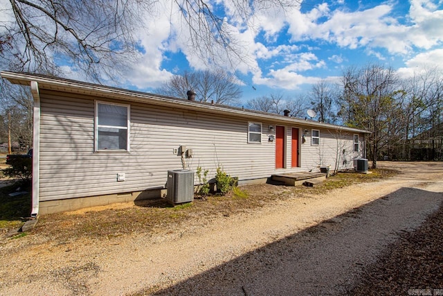 view of front of property with central AC