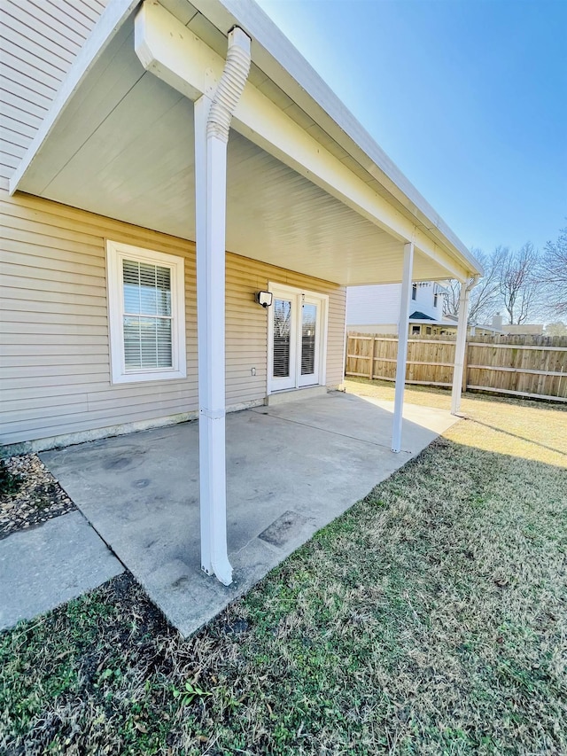 view of patio with fence