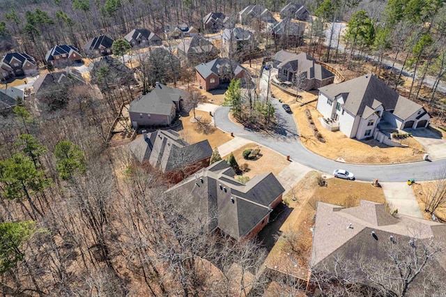 aerial view featuring a residential view