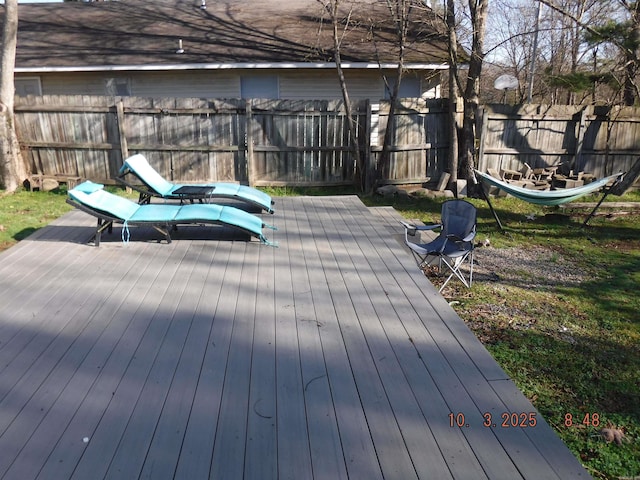 wooden terrace with fence