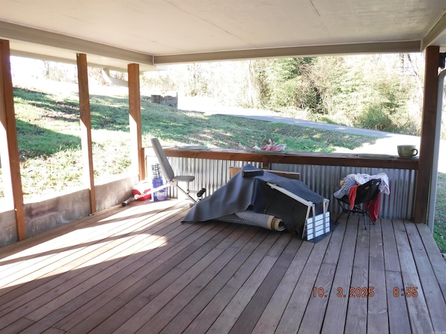 view of wooden deck