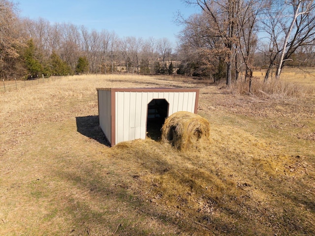 view of shed