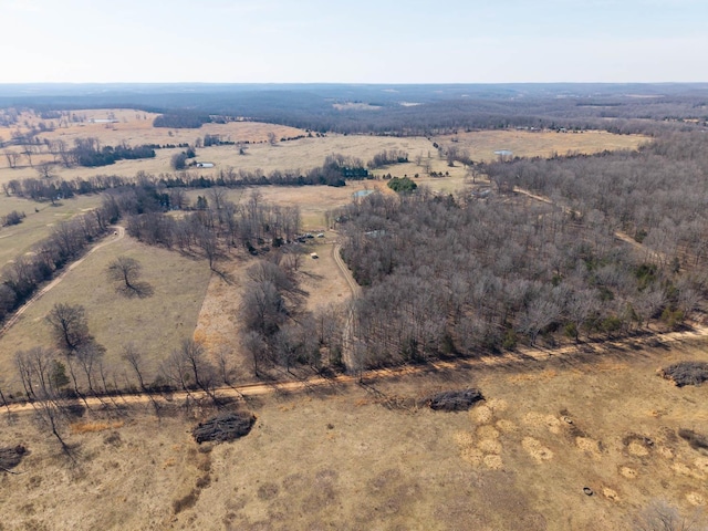 drone / aerial view with a rural view