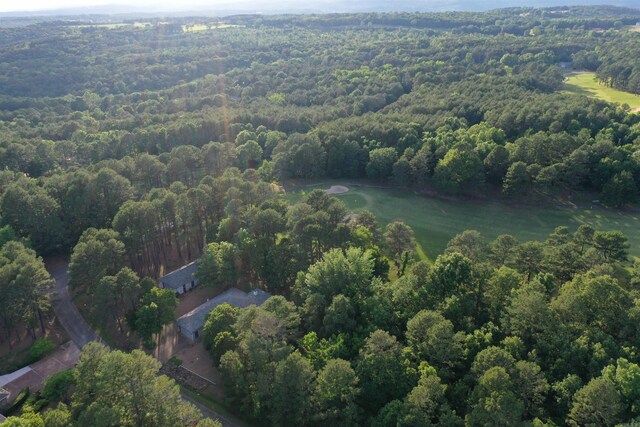 bird's eye view with a view of trees