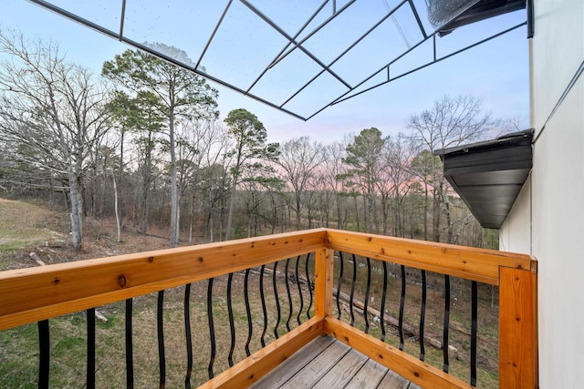 view of deck at dusk