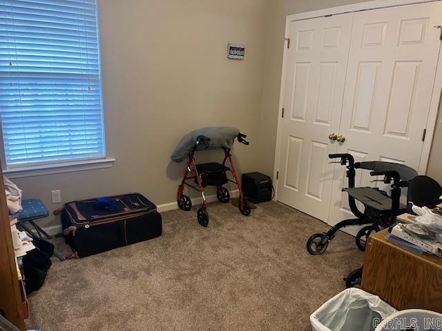 home office featuring carpet floors