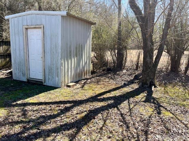 view of shed