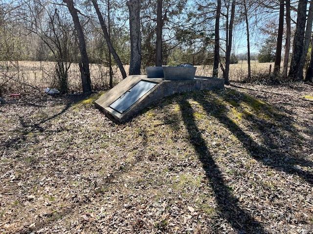 view of storm shelter