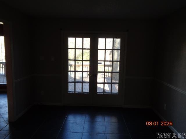 entryway with french doors