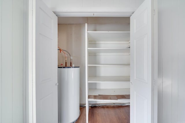 closet with water heater