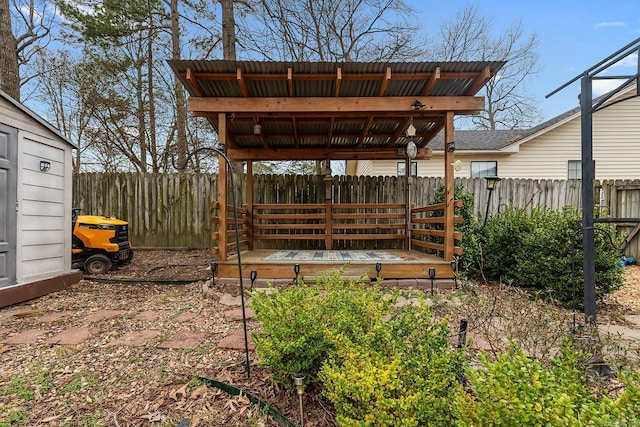 exterior space featuring a fenced backyard