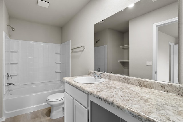 16 Sig Cv, Ward, AR 72176 - full bath with toilet, vanity, wood finished floors, and bathing tub / shower combination
