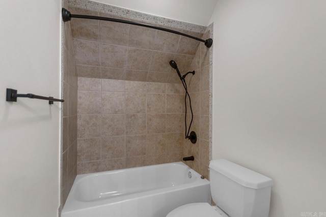 full bath featuring toilet and  shower combination