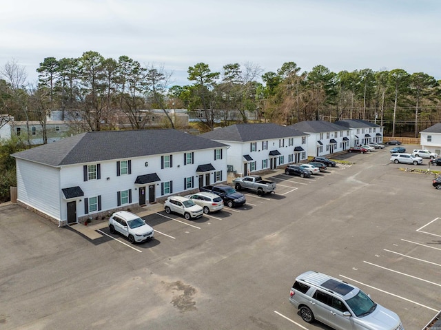 drone / aerial view with a residential view