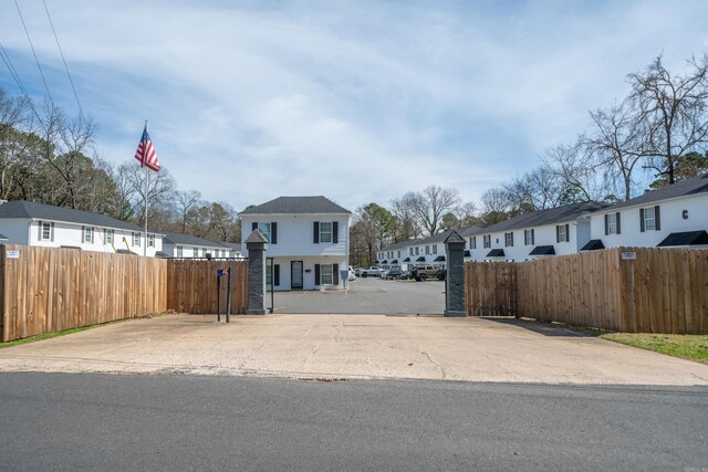 view of road with a residential view