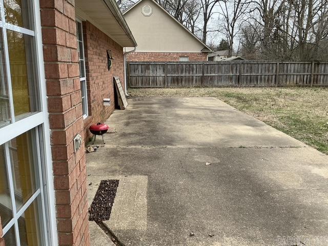 view of patio featuring a fenced backyard