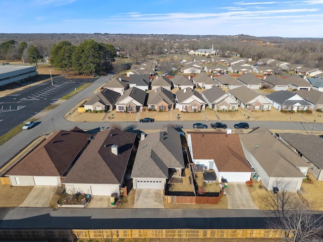 drone / aerial view with a residential view