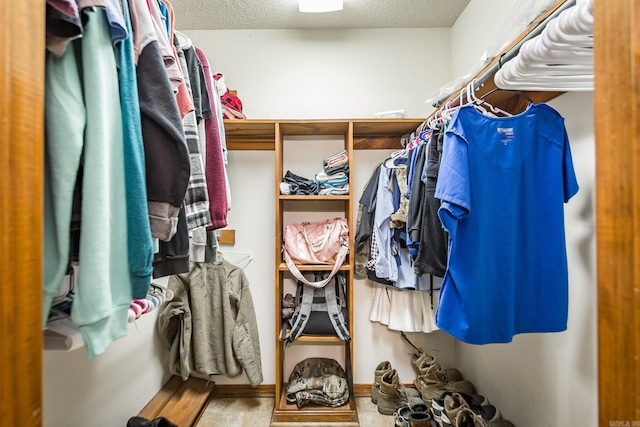 view of walk in closet