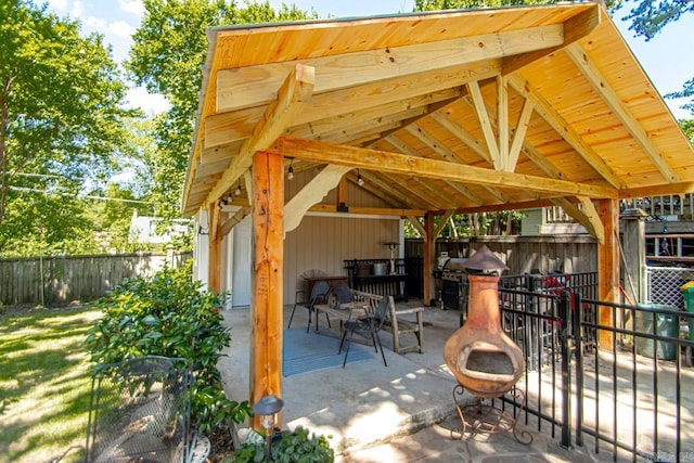 view of patio / terrace with fence