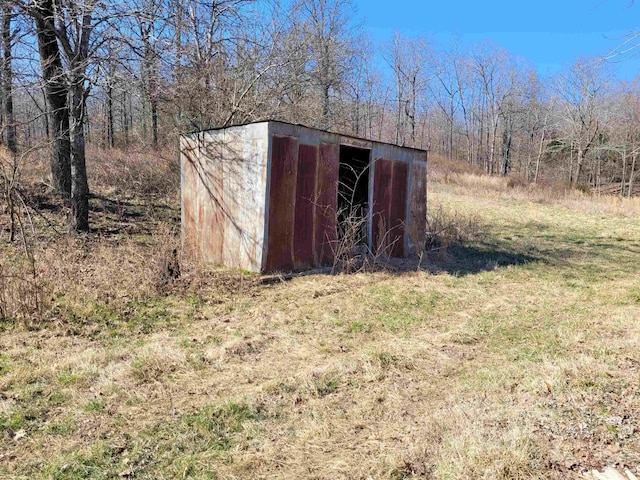 view of shed