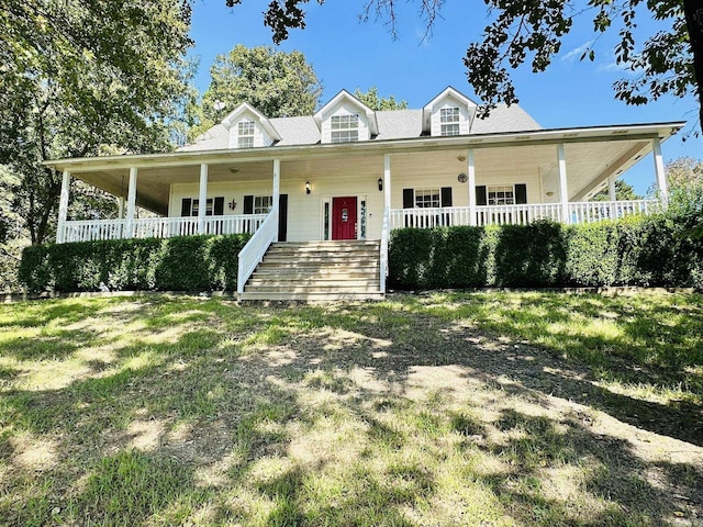 farmhouse inspired home with covered porch