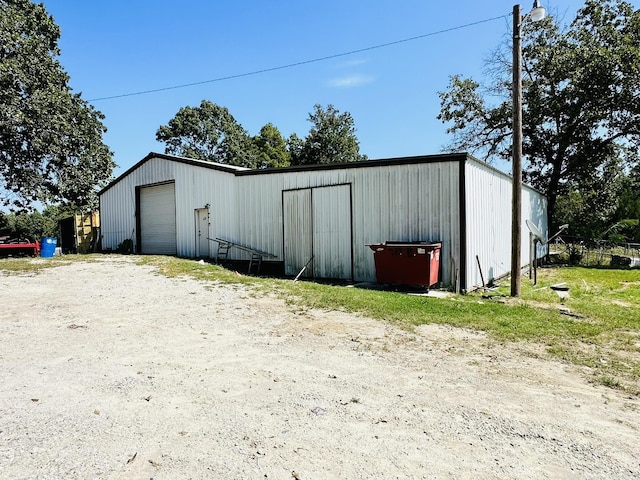 view of pole building