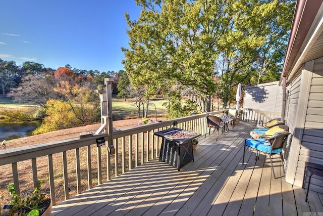 view of wooden deck